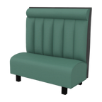 Thumbnail image #1 for ATSMFG ATS AT&S-AS-K48-6CHHR GR5/COM Single Upholstered Booth, 48"L x 48"H, 6-Channel Headroll Back, Removable Sinuous Spring Seat