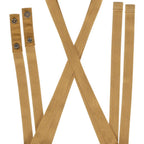 Thumbnail image #1 for Chef Works XNS07-MUS-0 Bib Apron Straps, Mustard, Snap-Tab Crossback, Recycled Polyester/Cotton