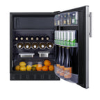 Thumbnail image #2 for Summit Commercial CT66BK2SSADA ADA Counter-Height Refrigerator-Freezer, 4.9 cu. ft., 24 in. Wide, Black
