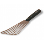 Thumbnail image #1 for Matfer Bourgeat 982045 Fish Spatula/Turner, 12"L x 1-1/2"W, Beveled Flexible Stainless Steel Blade, Wood Handle
