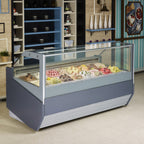Thumbnail image #2 for GTI Designs AG Series AG-12GH Gelato/Ice Cream Display Case Freezer, 48.43"W, 12-Pan, Straight Glass, Self-Contained