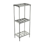 Thumbnail image #1 for Winholt Equipment BKR-302076 Beer Keg Rack, Aluminum, 3 Adjustable Shelves, 30"W x 20"D x 76"H