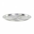 Thumbnail image #1 for Tuxton China Tuxware WAZB-095 Aluminum Round Flat Pot and Pan Lid with Flat Handle, 9.625-Inch Diameter