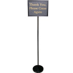 Thumbnail image #1 for AllPoints Foodservice Parts & Supplies 138560 Teller-Style Message Sign with Floor Stand, Black Aluminum Frame, 15 Signs, 60" High
