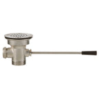 Thumbnail image #1 for AllPoints Foodservice Parts & Supplies 1002006 Stainless Steel Sink Waste Drain with Lever Handle, 1.5" & 2" Connections