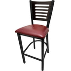 Thumbnail image #1 for Oak Street SL2150-1-5 Commercial Bar Stool with 5-Line Birch Plywood Back, Welded Steel Frame and Footrest