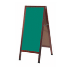 Thumbnail image #1 for AARCO Products MA-311SG Sidewalk Chalkboard, 18"W x 42"H, Green Porcelain Board, Solid Oak A-Frame