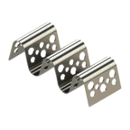 Thumbnail image #1 for TableCraft Products Taco Taxi TRSP23 Stainless Steel Taco Server, Stamped Circle Pattern, Holds 2–3 Tacos Case of 12