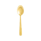 Thumbnail image #1 for Kadra Kitchenware Vikko Crown VC-192-SS Bouillon Spoon, Full Gold 18/10 Stainless Steel, Emerald Case of 12