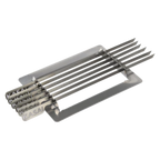 Thumbnail image #1 for JB Prince Gastronomy Plus Ltd G100 SR Kasai Konro Skewer Rack for Nano Grill, 6-Skewer, Stainless Steel