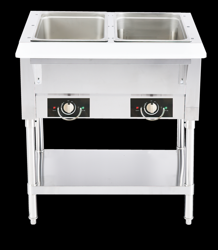 Product image #5 for Serv-Ware 2-Well Electric Steam Table with Open Wells, 115V