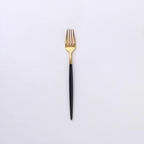 Thumbnail image #1 for Kadra Kitchenware Vikko Dine VF-SF10-VBG Salad Fork, Two-Tone Brushed Black & Gold, 18/10 Stainless Steel, 7" Case of 12