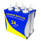 Thumbnail image #2 for New Star Foodservice Inc. 26207 24 oz Clear Plastic Squeeze Bottle with Cap, Standard Top, Single Tip Case of 4