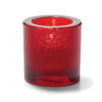 Thumbnail image #1 for Hollowick/Steelite 5140RJ Ruby Jewel Round Thick Glass Tealight Lamp, 2-3/4" Dia. x 2-7/8"H