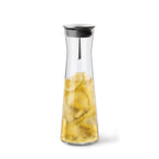 Thumbnail image #1 for Kadra Kitchenware Simax SX-2546/SS Glass Carafe with Stainless Steel Cover, 1.15 qt. Case of 4