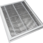Thumbnail image #1 for IMC/Teddy ASFT24-16-SGAS Anti-Splash Stainless Steel Floor Trough with Anti-Slip Subway Grating, 192"W x 24"D x 6" Deep
