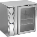 Thumbnail image #1 for Victory Refrigeration VBBN36HC-FG-S 36-Inch One-Door Glass Back Bar Refrigerator, Stainless Steel