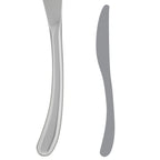 Thumbnail image #1 for Steelite International Varick, Moon 5709SX042 Dinner Knife, 9-1/2" Long, 13/0 Stainless Steel, Solid Handle Pack of 1 Dozen
