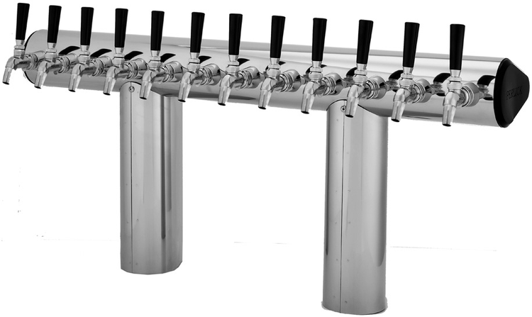 Product image #5 for 12-Faucet Winged Bridge Glycol-Cooled Countertop Beer Draft Tower, Polished Chrome