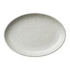 Thumbnail image #1 for 1880 Hospitality Knit by Oneida® L6800000321 4" Oval Porcelain Plate with Woven Surface, Reactive Glaze and Tea-Stained Edge Case of 4 Dozen