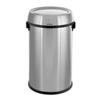 Thumbnail image #1 for Alpine Industries ALP470-65L-1 17-Gallon Stainless Steel Round Trash Can with Swinging/Lift-Off Lid