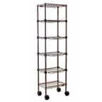 Thumbnail image #1 for Eagle Group QuadTruss MC1422-63-5BL 5-Tier Aisle Merchandising Cart, Black Epoxy, 22"W x 14"D x 63"H