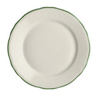 Thumbnail image #1 for Steelite International HL Ivory HL54863930 Round China Plate, 10-5/8", Carolyn Styleline Green, Scalloped Edge 1 Dozen