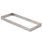 Thumbnail image #1 for JB Prince De Buyer M677 11 Rectangular Stainless Steel Tart Ring, 11" x 4-1/2" x 3/4"H