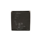 Thumbnail image #1 for Cal-Mil 22055-4-124 Square Resin Condiment Jar, Black Marble Swirl, 4"W x 4"D x 4"H Case of 3