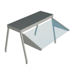 Thumbnail image #1 for Duke Manufacturing 840-1SN Single-Sided Stainless Steel Buffet Shelf with Glass Sneeze Guard, 86-3/8 in