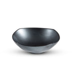 Thumbnail image #1 for Korin Inc Tessa Black BWL-360 Square Ceramic Pasta Bowl, 16 oz, 6-1/4" x 6-1/4" x 2", Gunmetal Sheen