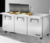 Thumbnail image #5 for True 72-Inch Mega Top 3-Door Refrigerated Sandwich/Salad Prep Table with 18-Pan Rail