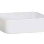 Thumbnail image #1 for Cal-Mil 24130-8-15BOWL Square White Melamine Bento Sushi Box with Bowl, 8.25"W x 8.25"D x 2"H Case of 3