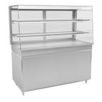 Thumbnail image #1 for RPI Industries Vienna VIHD4-34-R-SL-CO Self-Service Hot Display, Slide-In, 57-1/8"W, Open Front, 2 Heated Shelves