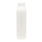 Thumbnail image #1 for TableCraft Dual-Way 12463C3F Clear Wide-Mouth Squeeze Bottle, 24 oz, Triple-Tip Top Case of 12