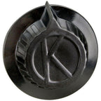 Thumbnail image #1 for AllPoints Foodservice Parts & Supplies 221409 Oven Thermostat Knob, 2" OD, .187" D-Stem, Black Plastic