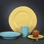 Thumbnail image #2 for Libbey Farmhouse FH-504H 12" Porcelain Blue Hen Plate, Round, Wide Rim