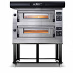 Thumbnail image #1 for AMPTO Moretti Forni AMALFI B2 Commercial Electric Pizza Deck Oven, 2 Decks, 38"W x 29"D x 7"H, Refractory Brick Chamber