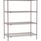 Thumbnail image #1 for Metro Super Erecta SE-1824K4-63-S4 Wire Stationary Starter Wire Shelving Unit, 24"W x 18"D x 63"H, 800 lb. capacity per shelf, 2000 lb. capacity per
