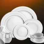Thumbnail image #2 for Ten Strawberry Street Iriana IRIANA-1SLV Round China Dinner Plate, 10-1/4", Platinum Case of 24