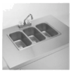 Thumbnail image #2 for Crown Verity Handwashing CV-PHS-3C Mobile Cold-Water Hand Wash Sink, 3 Bowls, Stainless Steel Cabinet