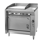 Thumbnail image #1 for Montague Company Legend 36-0G 36-Inch Heavy-Duty Gas Range with 24-Inch Griddle, 12-Inch Hot Top and Open Cabinet Base
