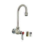 Thumbnail image #1 for Fisher 53414 Hand Sink Faucet, Wall-Mount Single Control, 6" Gooseneck Spout, Lever Handle, 2.2 GPM Aerator, Stainless Steel