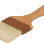 Thumbnail image #1 for JB Prince B606 3 Flat Pastry Brush, 9-3/8" Overall, 3" Wide Boar Bristles, Wood Handle