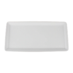 Thumbnail image #1 for Vertex China Ventana AV-R16S Rectangular China Serving Tray, 10-1/2" x 5-1/4", Rolled Edge, Glossy White 1 Dozen