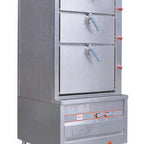 Thumbnail image #1 for Dukers DCSC36 Commercial Gas Steam Cabinet, 3 Independent Chambers, Stainless Steel, 36"W