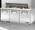 Thumbnail image #5 for True TSSU-72-16-HC 72-Inch 3-Door Solid Door Sandwich/Salad Prep Table with 16 1/6-Pan Capacity and Rear-Mounted Self-Contained Hydrocarbon Refrigeration