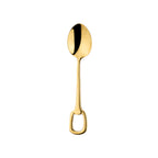 Thumbnail image #1 for Kadra Kitchenware Vikko Dine VF-03-SS 18/10 Stainless Steel Bouillon Spoon, Full Gold Mirror Finish Case of 12