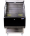Thumbnail image #5 for Omcan 26-Inch Open Refrigerated Display Case with LED Lighting, Night Curtain, and Casters