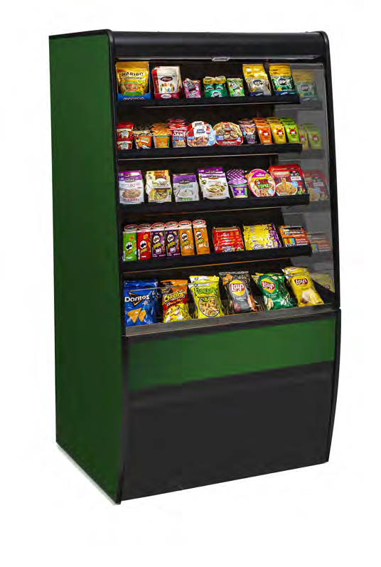 Product image #5 for Federal Industries Vision Series Non-Refrigerated Self-Serve High Profile Display Merchandiser with Curved Ends, 36 x 33 x 78 Inches